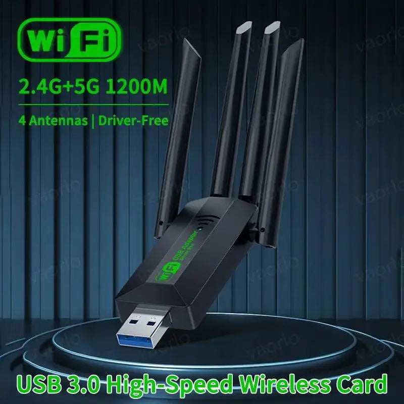 1200Mbps WiFi USB Adapter Dual Band 2.4G 5GHz Dongle - OurLum.com