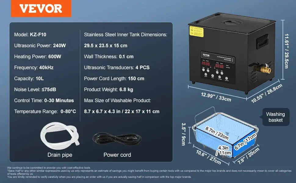SucceBuy Ultrasonic Cleaner Lave-Dishes Portable Washing Machine — product view 8