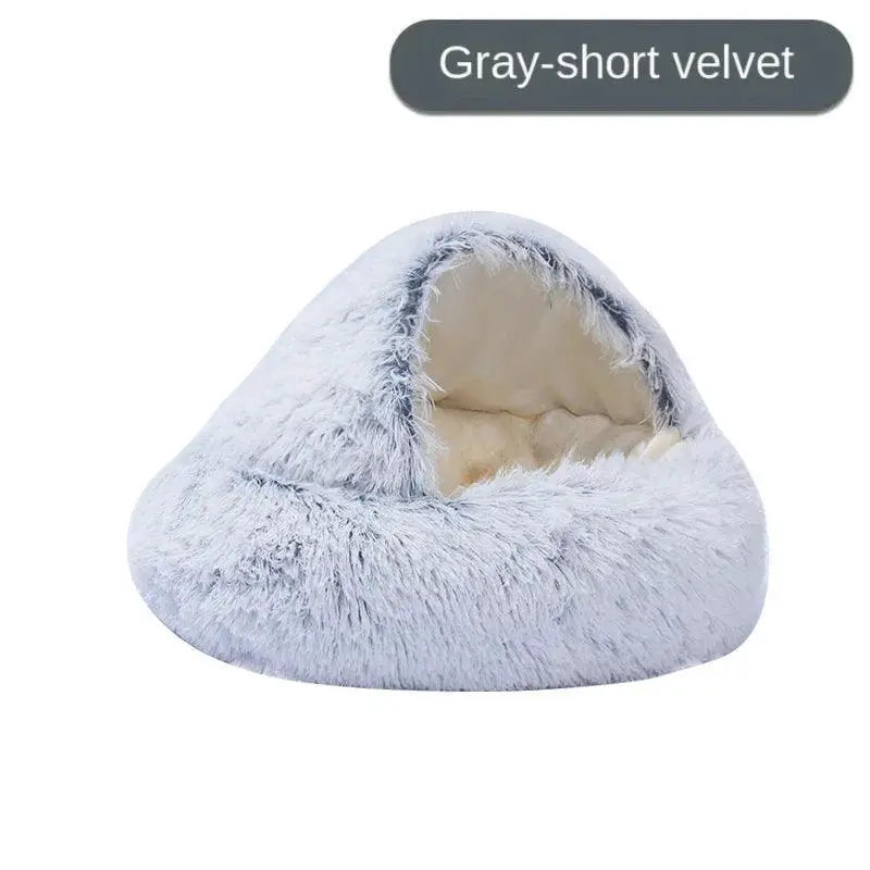 Cozy Plush SelfWarming Cat Bed Nest For Dogs And Cats