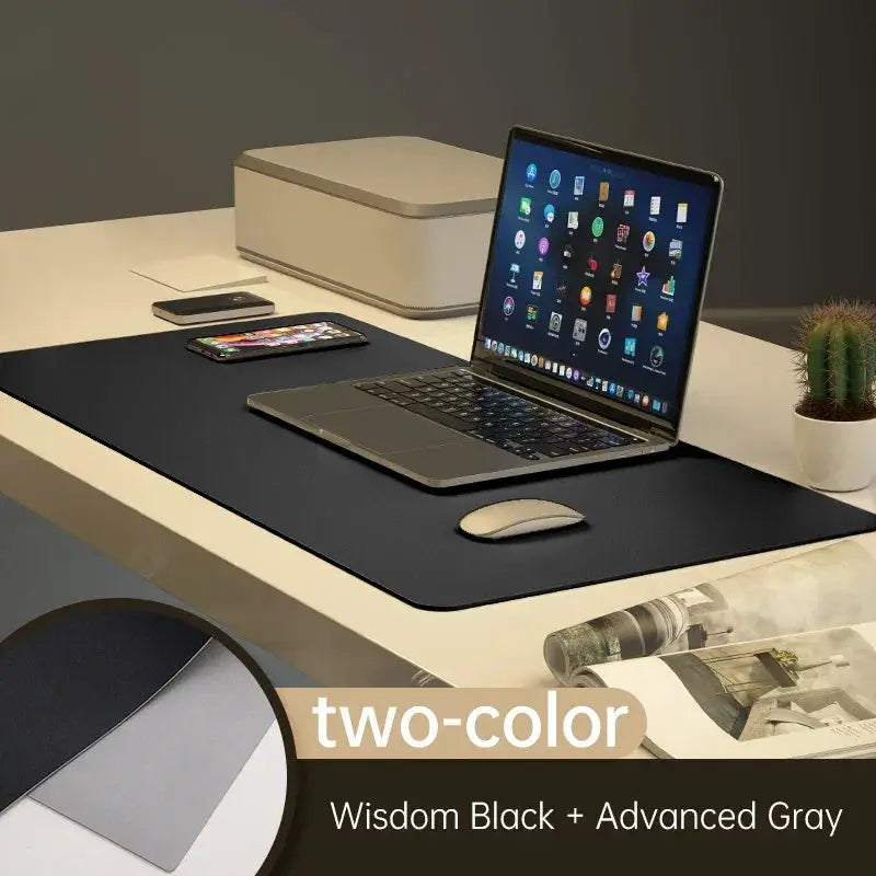 Home Office Mouse Pad Gamer Waterproof PU Leather Desk Mat