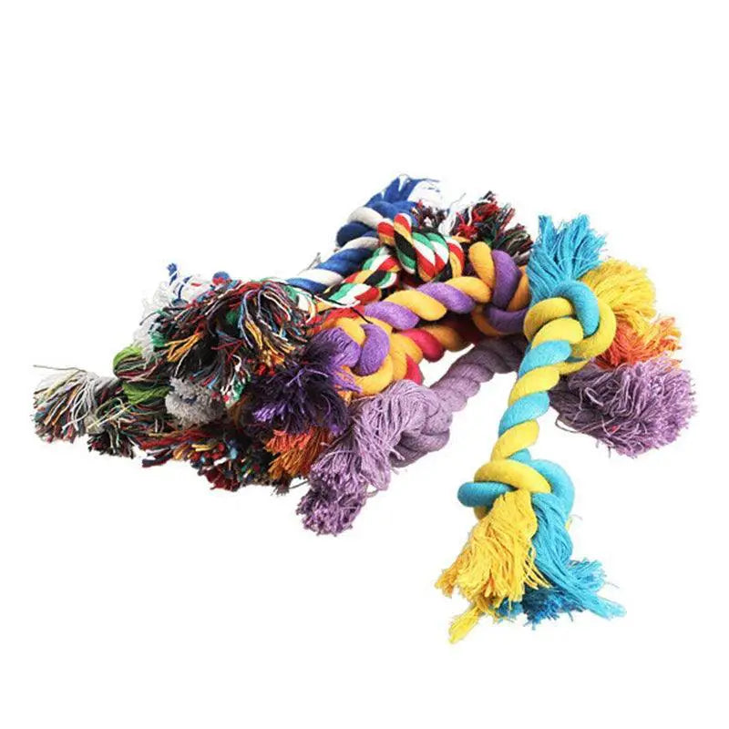 Cotton Braided Bone Rope Chew Toy For Dogs Random Color