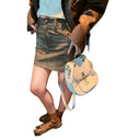 Autumn Brown Leather Skirt for Women Fit