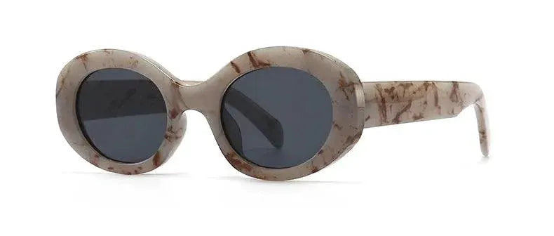 Luxury Vintage Oval Sunglasses for Women with UV Protection