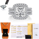 Square Moissanite Ring in Sterling Silver