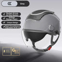 BIBEE Electric Motorcycle Helmet Summer Breathable Electric Bike Open Face Helmet Men Women Dual Lenses Jet Scooter Half Helmets