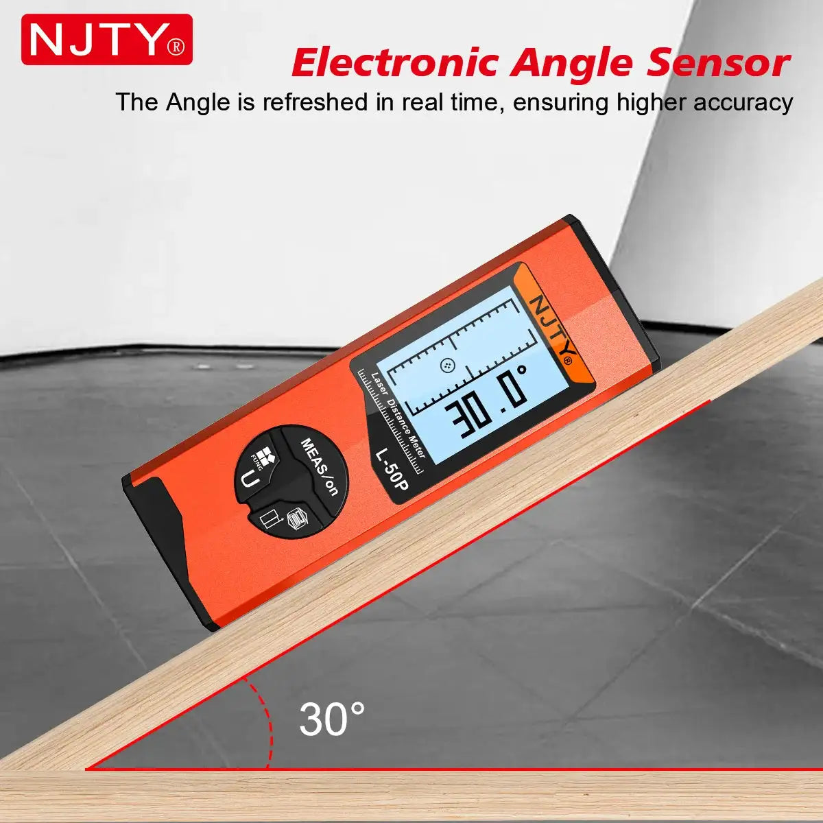 NJTY Laser Rangefinder Tape Measure 30m 50m Profesional Measuring Instrument Laser Distance Meter Trena Laser Metro Range Finder