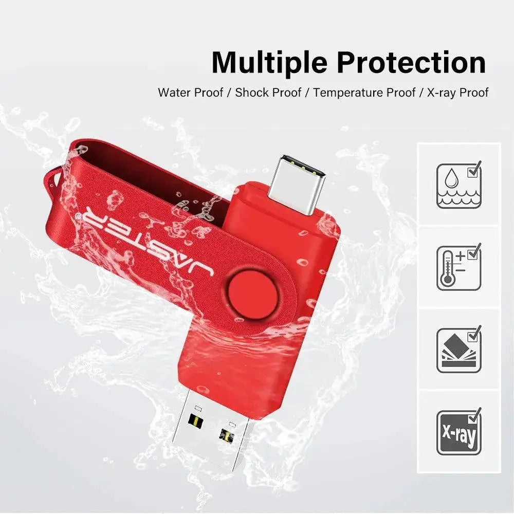JASTER Rotatable USB Flash Drive Fast Data Transfer