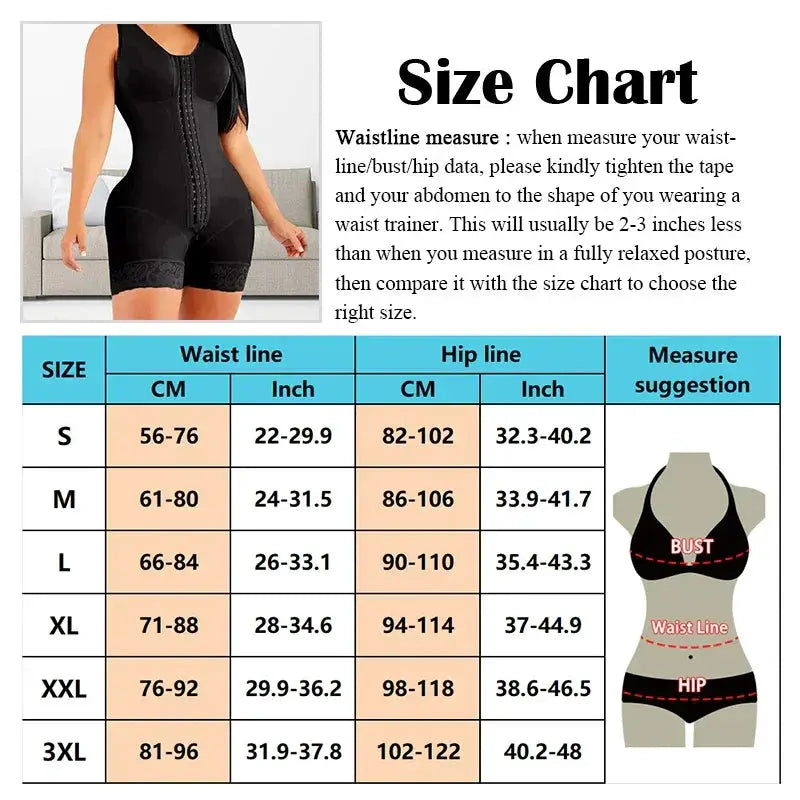 Colombian Compression Shapewear Bodysuit For Tummy Control
