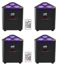 4 PCS Uking RGBW LED Battery Par Light