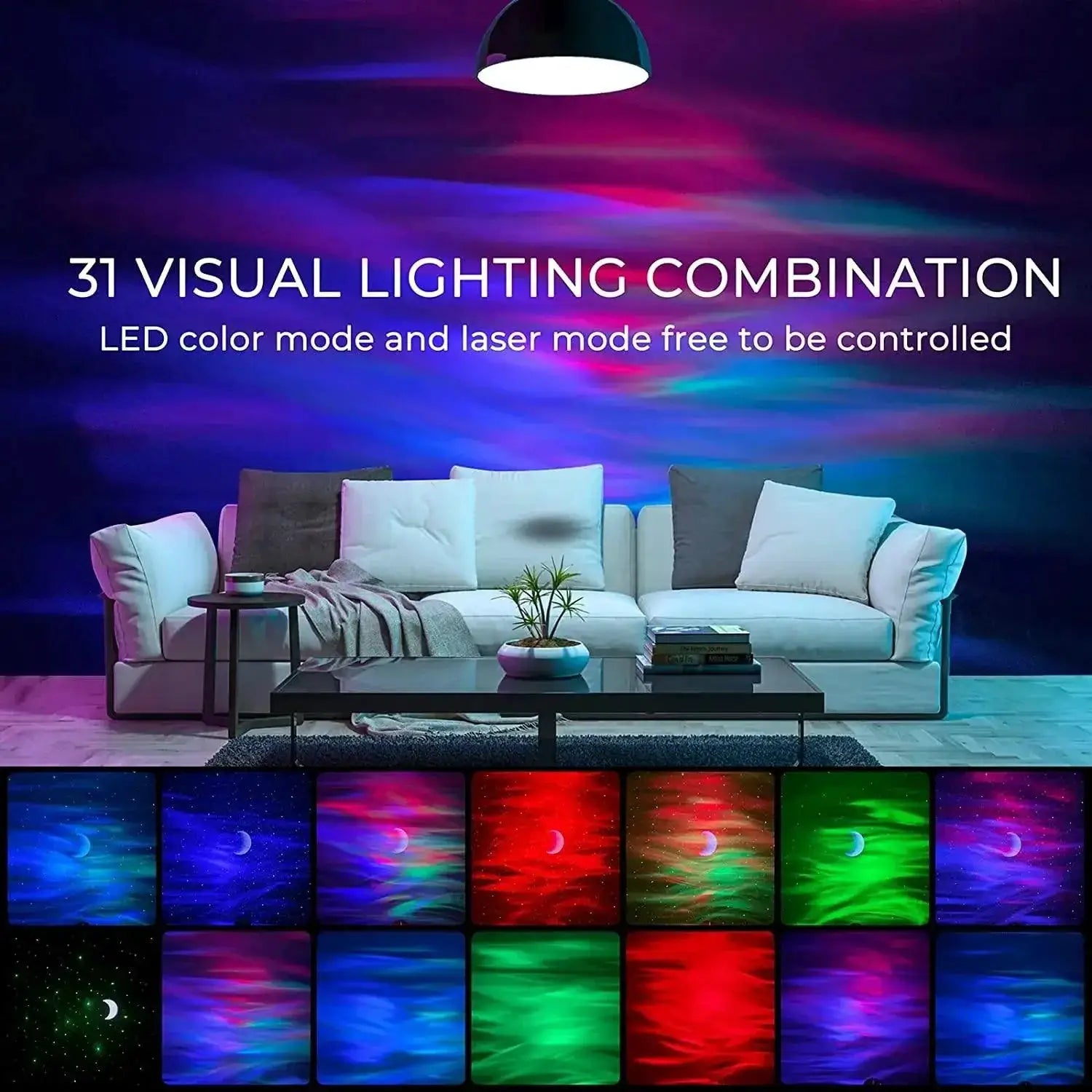 Bluetooth Galaxy Star Projector For Bedroom Ambiance Light