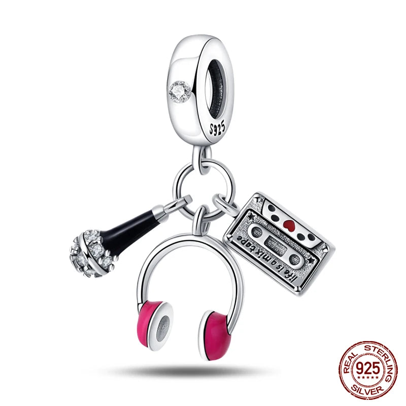 Sterling Silver Guitar Violin Saxophone