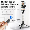 Q08 Mobile Phone Holder Video Stabilizer Bluetooth Selfie Stick Tripod Gimbal