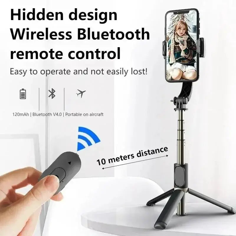 Q08 Mobile Holder Stabilizer Bluetooth Selfie Stick Gimbal