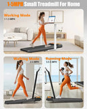 2.5HP Quiet 2 In 1 Under Desk Treadmill Incline Handle Bar