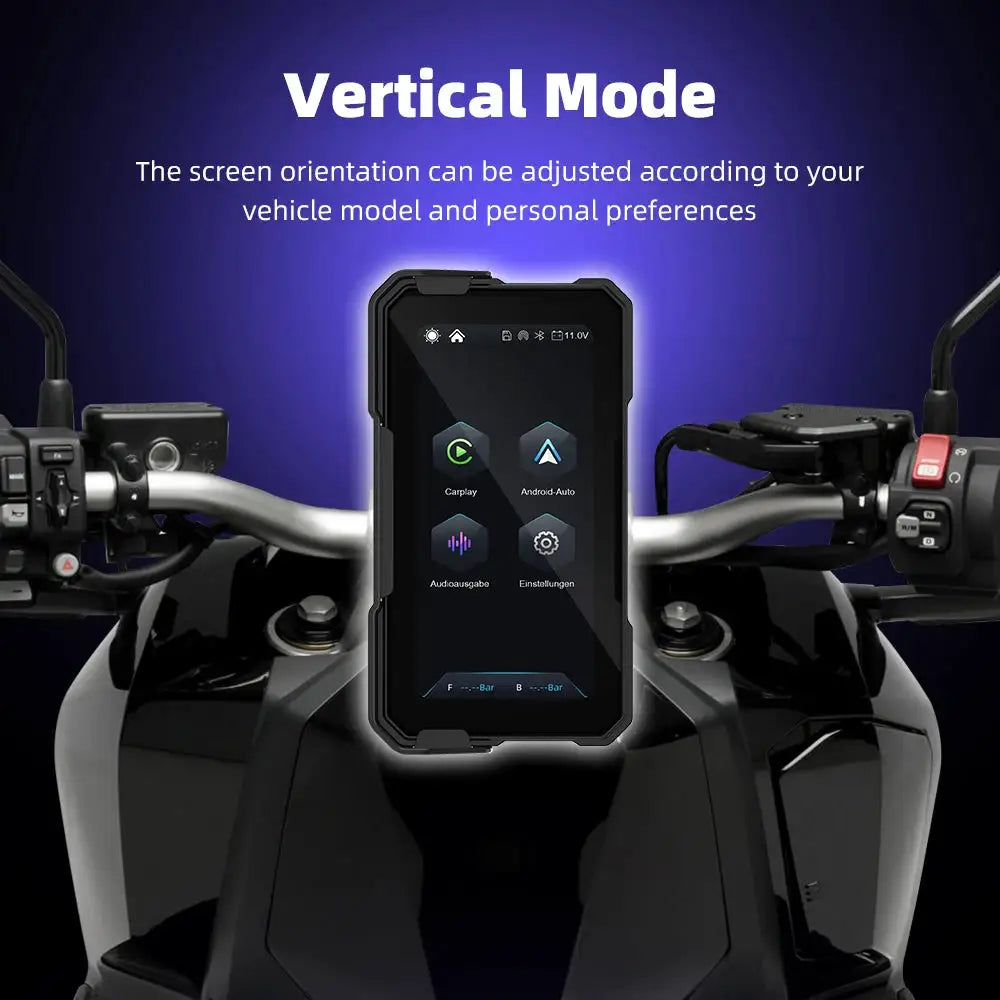 EKIY 6.25 inch Wireless CarPlay Moto Android Auto Portable Digital Dashboard GPS Motorcycle Navigation Removable Display Screen