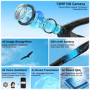 AI Smart Glasses ChatGPT Powered AI Assistant 13MP Camera Real Time Translation Smart Eyewear Bluetooth 5.4 Wearable Glasses