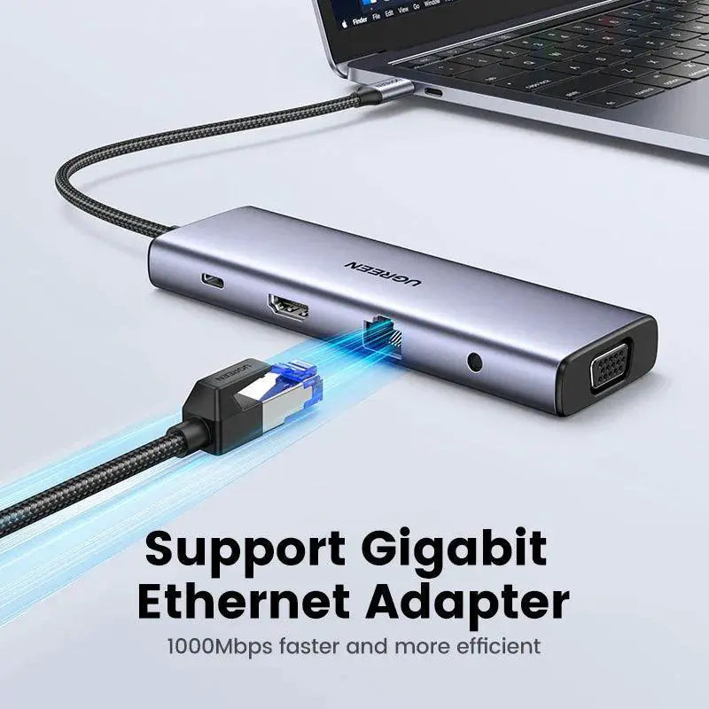 UGREEN USB C Hub With 4K HDMI And RJ45 Ethernet For Laptops