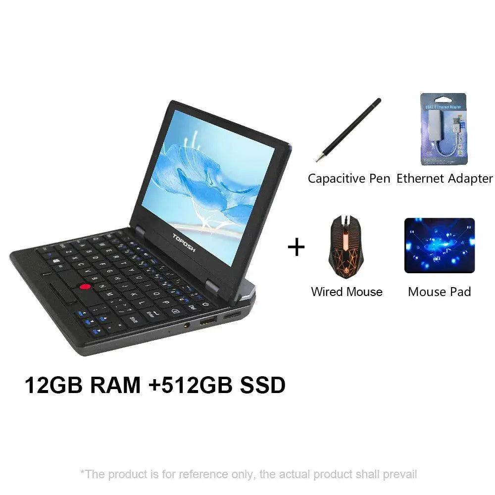 7 Inch Pocket Laptop Portable Mini PC Touch Screen