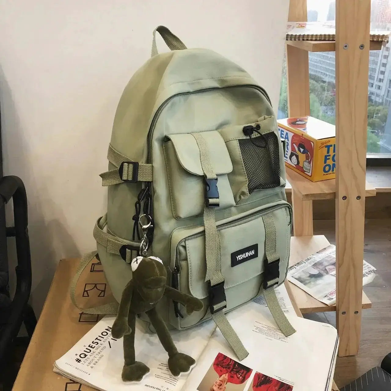 Women School Backpack Nylon Bagpack Rucksack Everyday