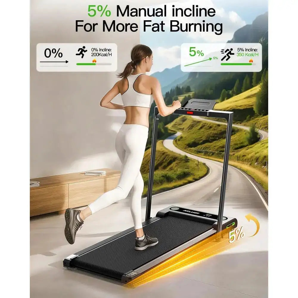 Compact 2.5 HP Desk Treadmill with LED Display and Remote Control
