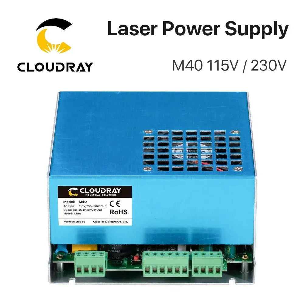 Cloudray 40W CO2 Laser Power Supply M40 115V 230V Compatible