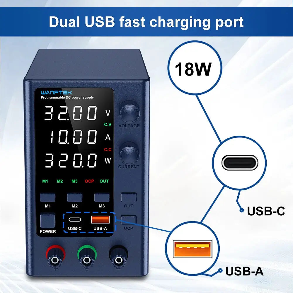 Wanptek DC Power Supply Lab PSU — product view 3