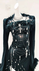 Statement Beaded Dress for Streetwear