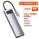 Baseus USB Type C HUB USB C to HDMI Compatible RJ45 SD Reader