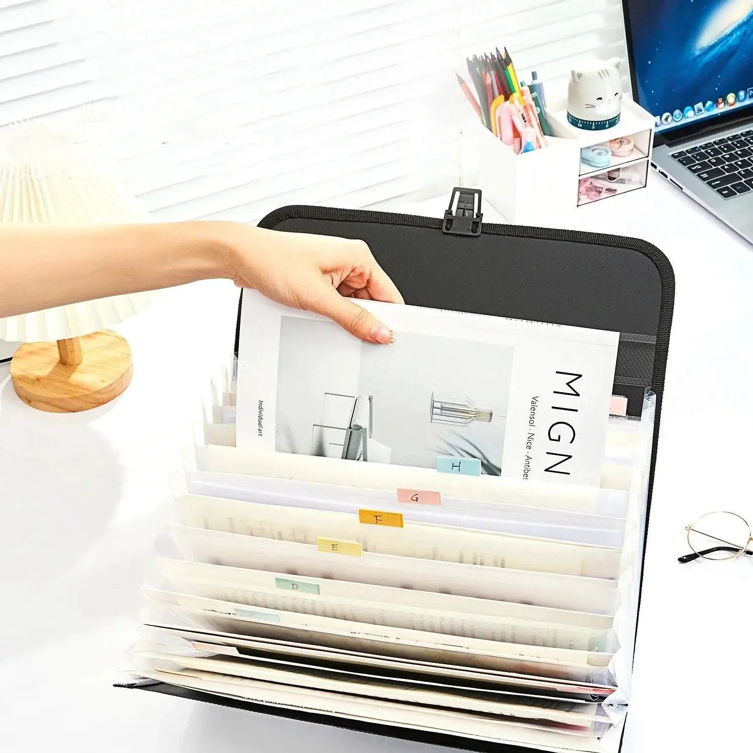 Vertical A4 File Folder Thickened PP Plastic Organizer