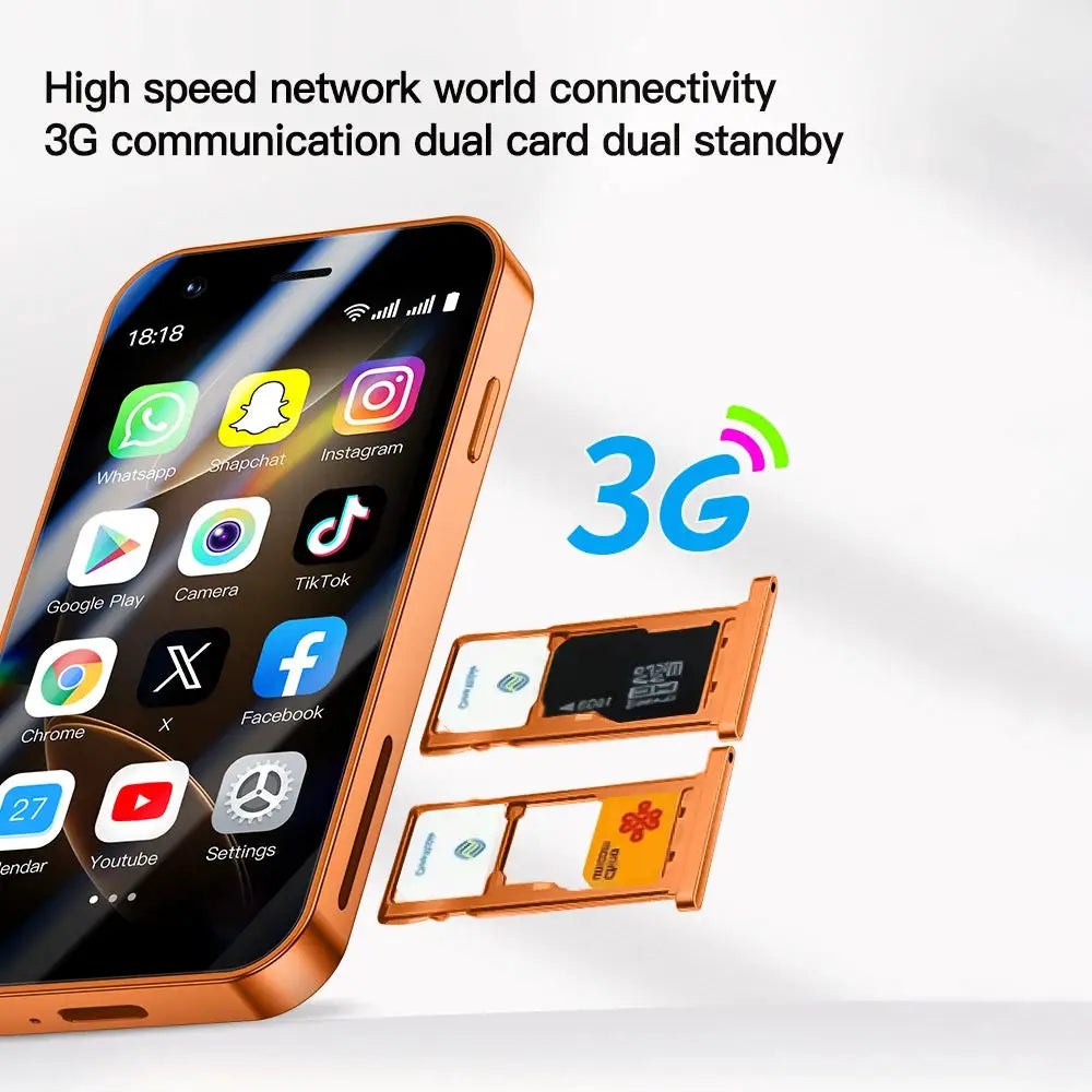 SOYES A17 Mini Android8.1 Smart Phone 3.0 Inches 2GB RAM 16GB ROM Dual SIM Standby Play Store 3G Little Phone