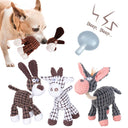 Donkey Corduroy Chew Toy Interactive Squeaky Fun for Dogs