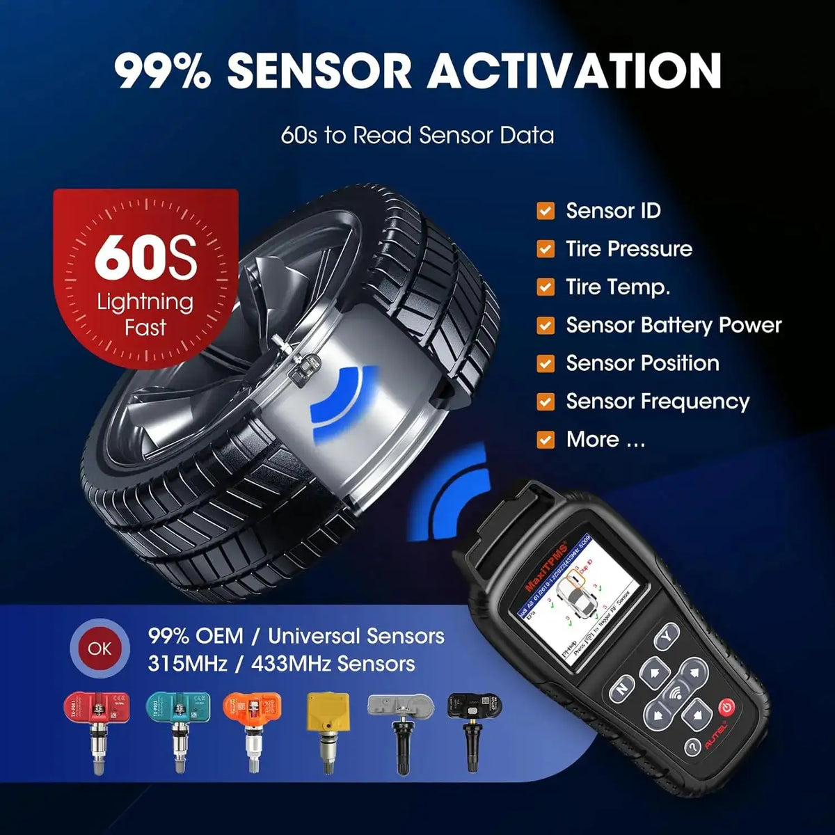 Autel MaxiTPMS TS408S TPMS Relearn Tool — product view 4