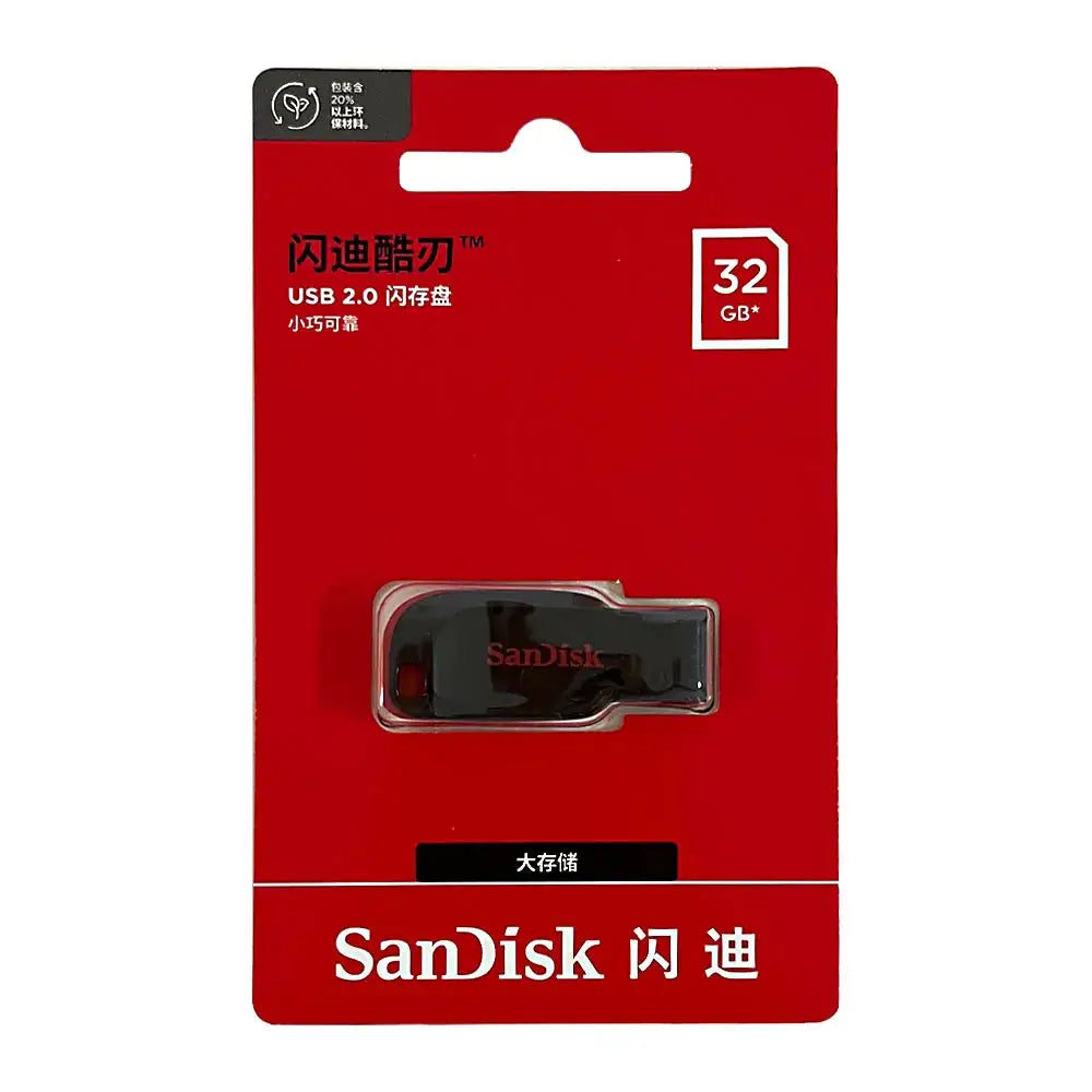 SanDisk Cruzer Blade SDCZ50 Mini USB Flash Drive 128GB 64GB 32GB 16GB Pendrive USB2.0 Flash Drive Pen Drive Memory Stick Disk