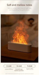 Ultrasonic Cool Mist Essential Oil Diffuser with Realistic Flame Night Light