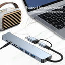 8-In-2 USB Hub 3.0 USB C Hub Dock Station For Macbook Pro