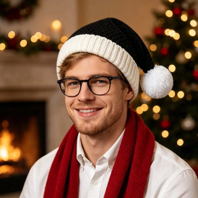 Pompom Knit Winter Hat