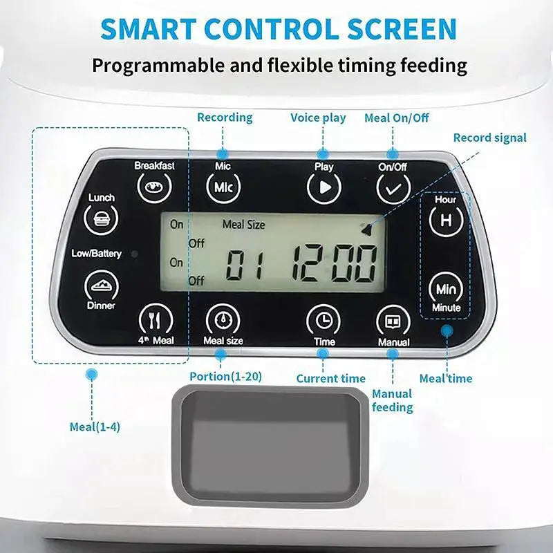 Automatic Pet Feeder Smart Food Dispenser For Dogs And Cats