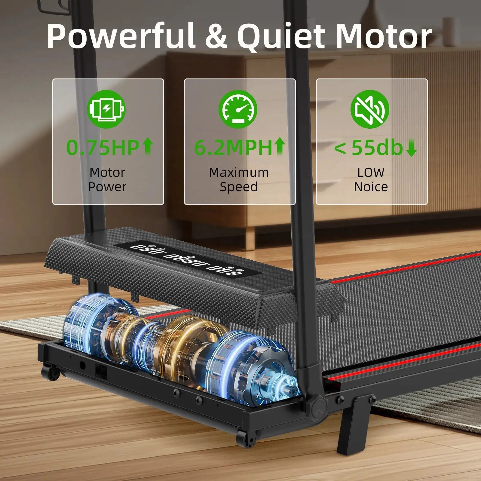 Manufacturer LED Screen Manual Incline Foldable Treadmills 10KM Space Saving Home Use Walking Pad