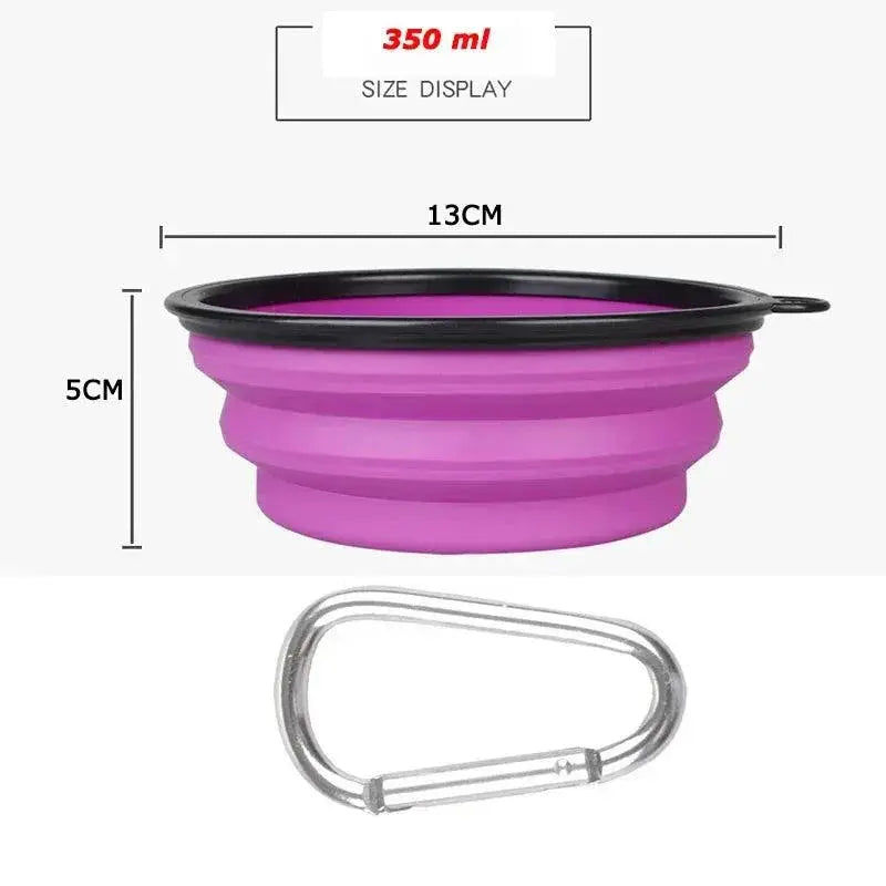 Large Collapsible Silicone Dog Bowl Portable Travel Feeder