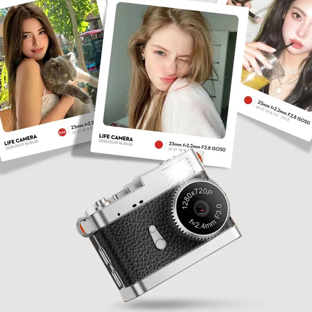 Ourlife Retro Camera 720p Portable Vintage Very Small Camcorder 0.96 Inch Screen CCD Mini Camera Indoor Outdoor Support TF Card