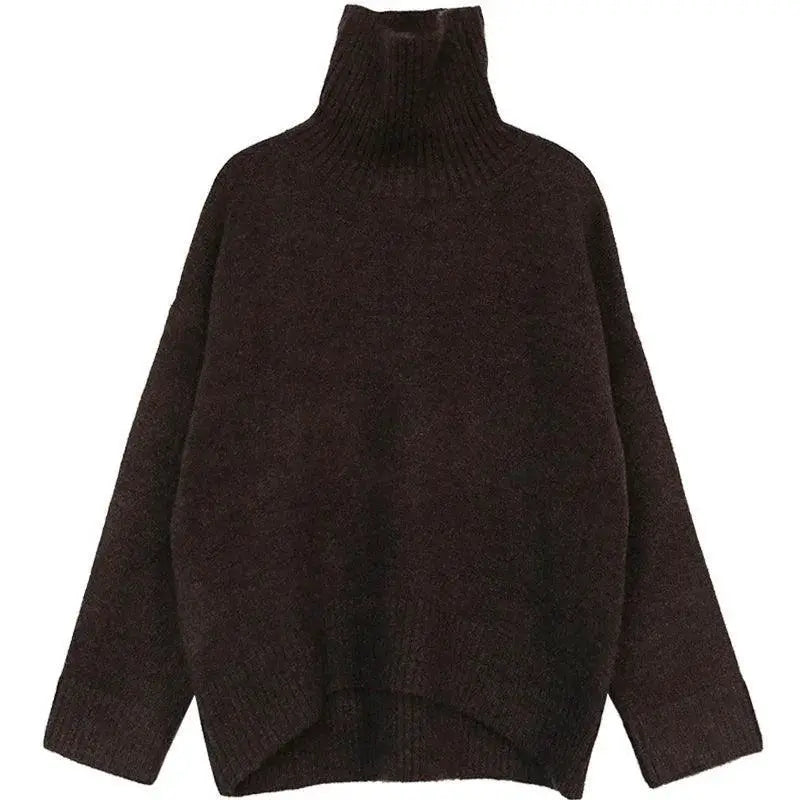Cozy Mohair Turtleneck Sweater For Women Luxury Pullover