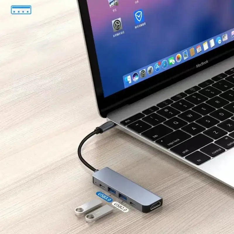 USB C Hub to 4K HDMI-Compatible USB 3.0 2.0 Type C PD Charging Dock for MacBook iPad Samsung S10 Dex TV Mouse Keyboard U Disk