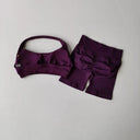 Yoga Set Seamless Halter Bra Matching Shorts Outfit