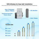3MP Tuya Doorbell Camera Peephole Battery 5000mAh WiFi Never Miss a Knock