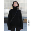 Cozy Mohair Turtleneck Sweater for Women Stylish Pullover