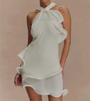 Flattering Halter Knit Dress For Summer