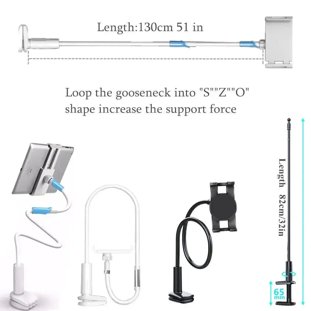 Flexible Tablet Stand With Adjustable Gooseneck Holder