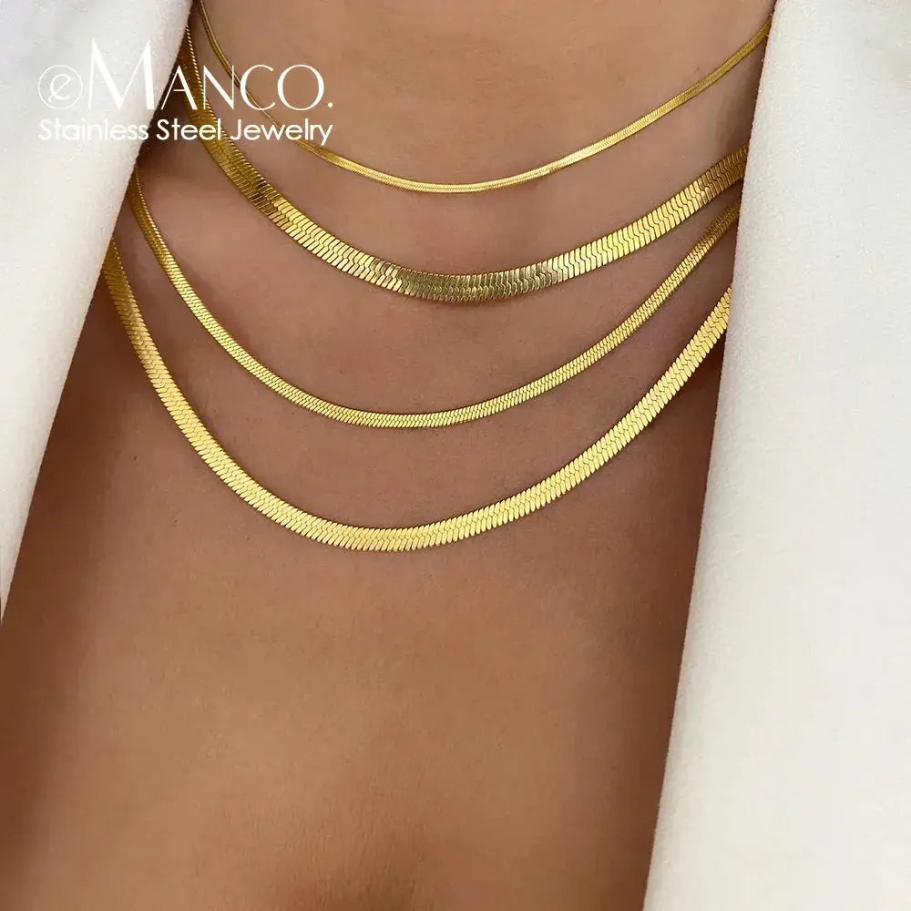 Hot Fashion Unisex Snake Chain Choker Necklace For Women