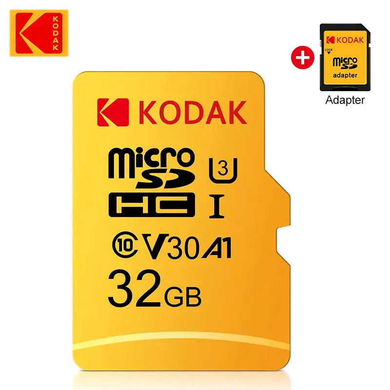 KODAK Micro SD Card 256GB 128GB 64GB 32GB Original Memory Card TF V30 U3 100MB/S Cartao De Memoria Free SD Adapter 4K UHD for PC