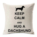 Dachshund Dog Painting Cotton Linen Pillow Covers Whimsical Home Decor